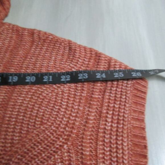 RACHEL ZOE Cable Knit Turtleneck Vest Sz. Large in Pumpkin Heather NWOT - Picture 8 of 15